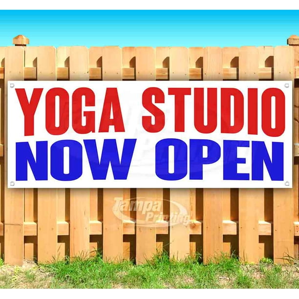 Flag Hot Yoga Now Open Extra Large 13 Oz Heavy Duty Vinyl Banner Sign with Metal Grommets Flag Hot Yoga Now Open Extra Large 13 Oz Heavy Duty Vinyl Banner Sign with Metal Grommets